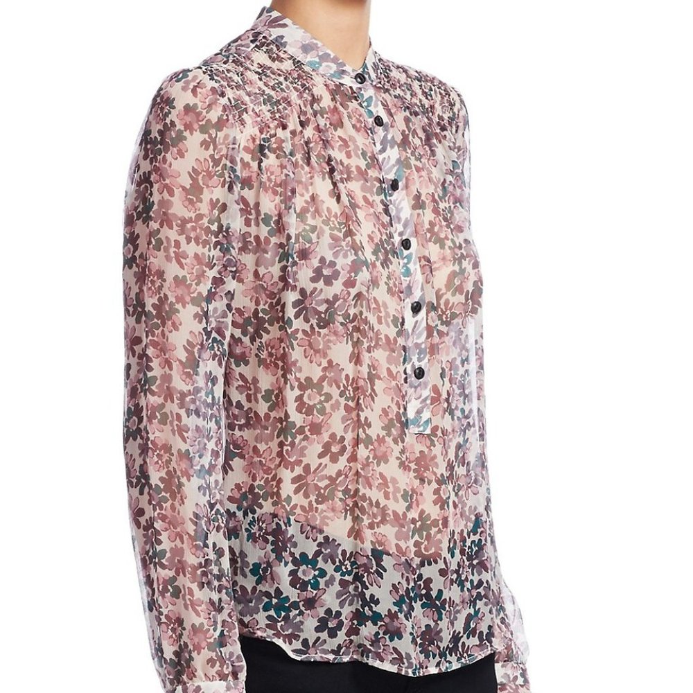 Susan Silk Long-Sleeve Floral Blouse from rag & bone - Picture 3 of 11